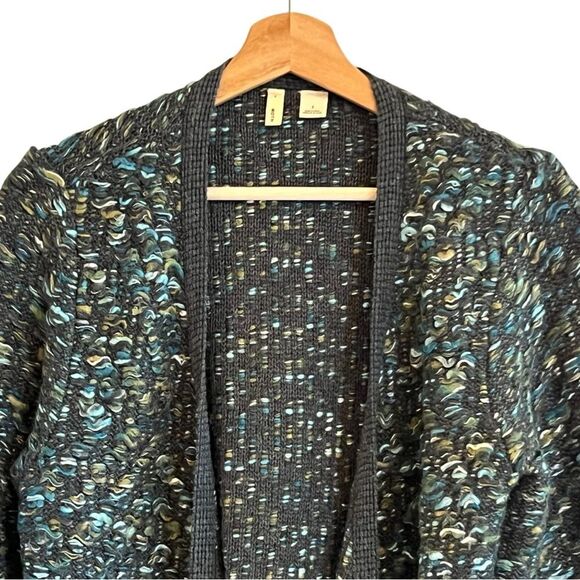 Anthropologie Moth Women Chunky Knit Cardigan Sweater Size S Wool Blend Boho - Picture 2 of 9